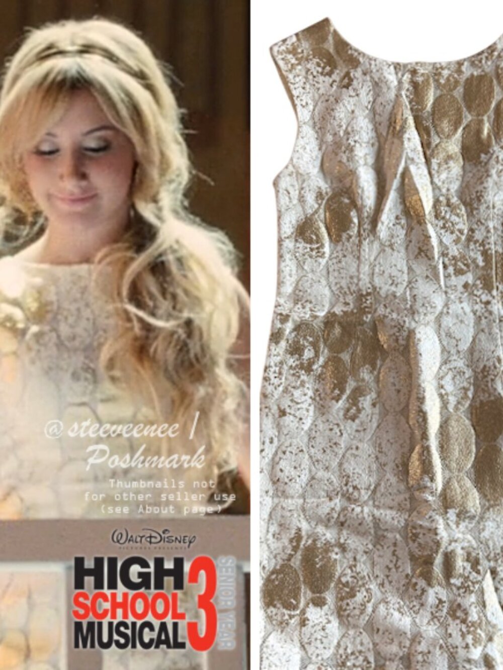 Gold & Cream Retro Dress ASO Sharpay Evans